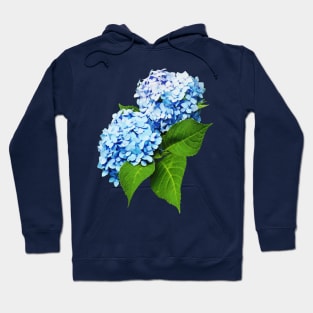 Hydrangeas - Blue Hydrangea Profile Hoodie